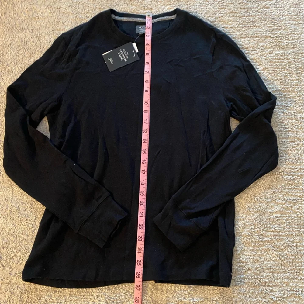 Jcrew Men's Black Cotton Cashmere Long Sleeve Shirt Size M